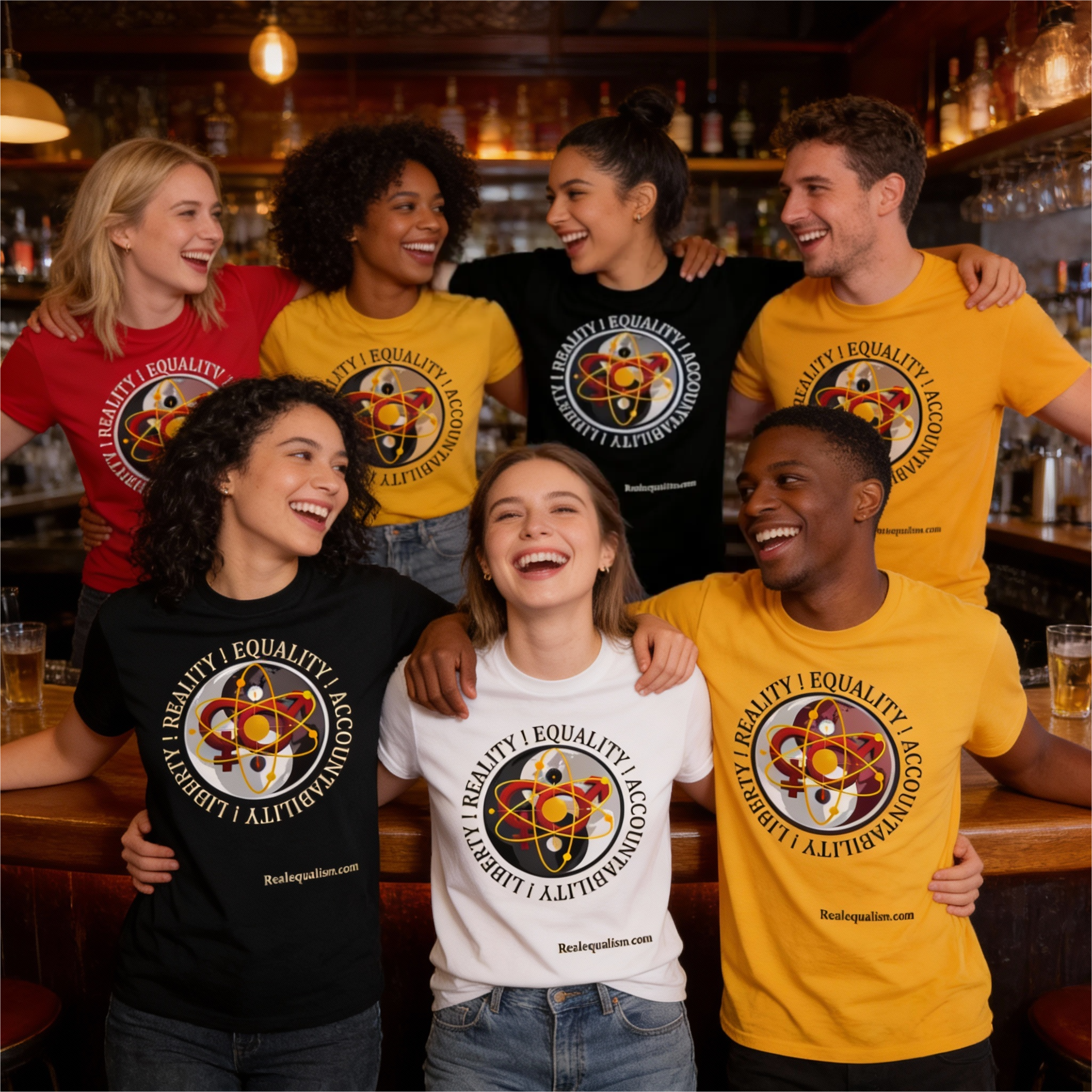 Realequalism Logo Hoodie, 50/50 Cotton/Polyester blend