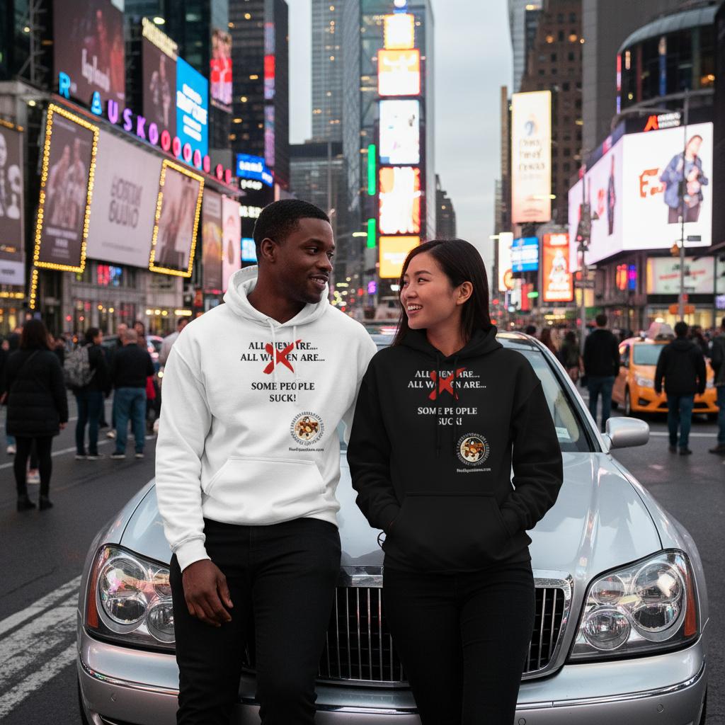 Some People Suck (Gender) Hoodie, 50/50 Cotton/Polyester Blend