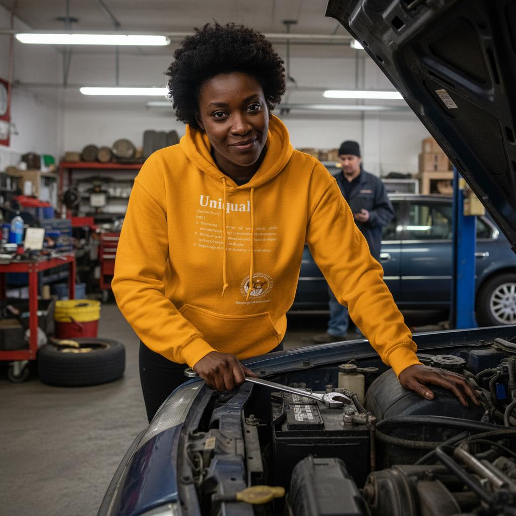 Uniqual Definition Hoodie, 50/50 Cotton/Polyester Blend